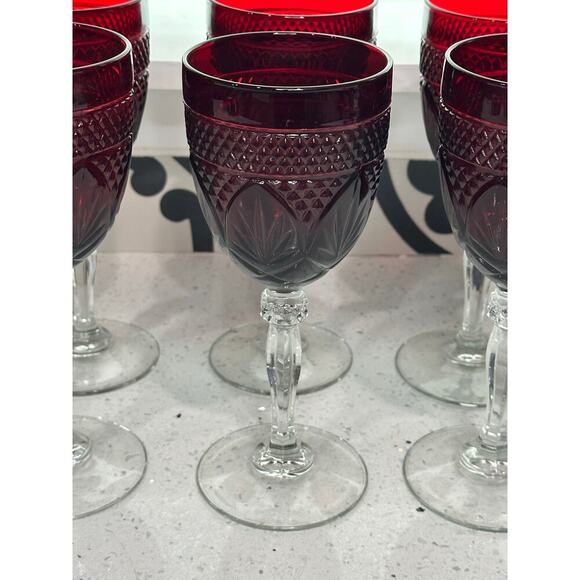 Cristal D'Arques Durand Antique Ruby Red Wine/Water Glass
Goblets 8" ~Set of 6 - Picture 3 of 5